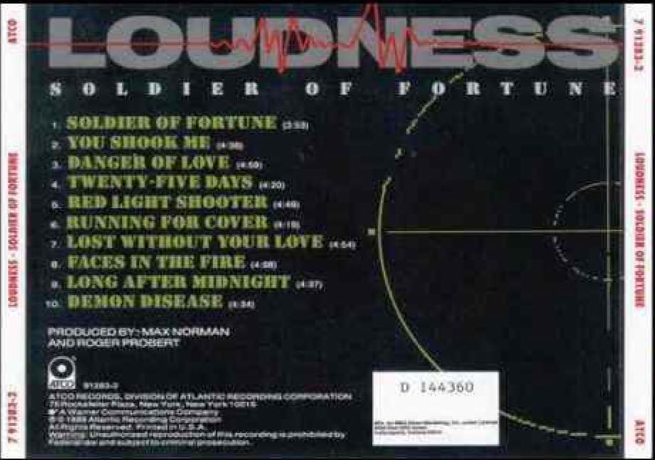 Soldier Of Fortune - Loudness (12” - 45) music collectible [Barcode 075679128324] - Main Image 2