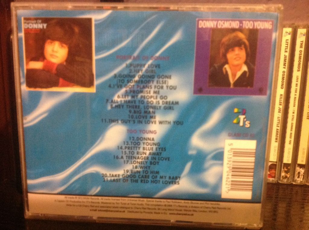 Portrait Of Donny / Too Young - Donny Osmond (CD - 55) music collectible [Barcode 5013929046221] - Main Image 2