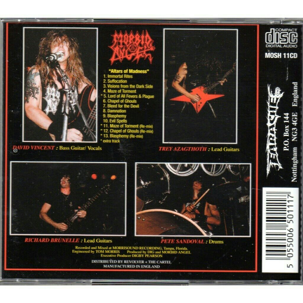 Altars of Madness - Morbid Angel (CD) music collectible [Barcode 5018615101123] - Main Image 2