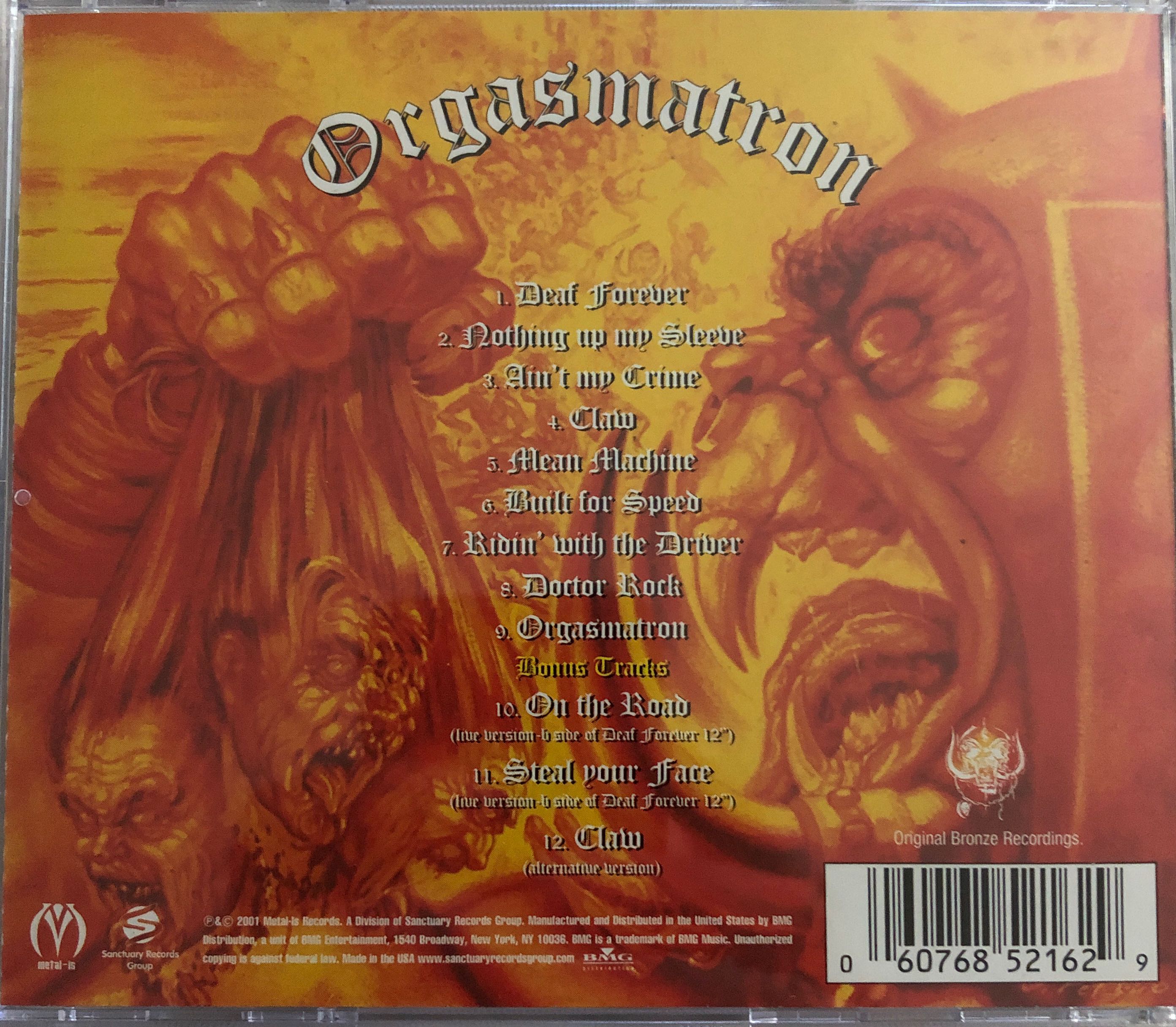 1986 Orgasmatron - Motörhead ‎ (CD - 48) music collectible [Barcode 060768521629] - Main Image 3