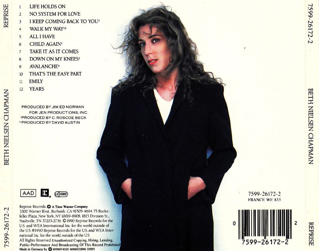 Beth Nielsen Chapman - Chapman, Beth Nielsen (CD) music collectible [Barcode 075992617222] - Main Image 2
