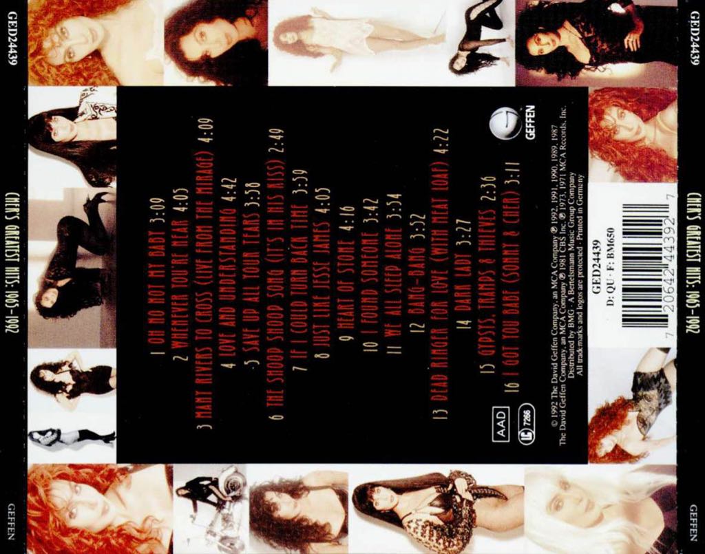 Cher’s Greatest Hits 1965-1992 - Cher (CD) music collectible [Barcode 602498499160] - Main Image 2