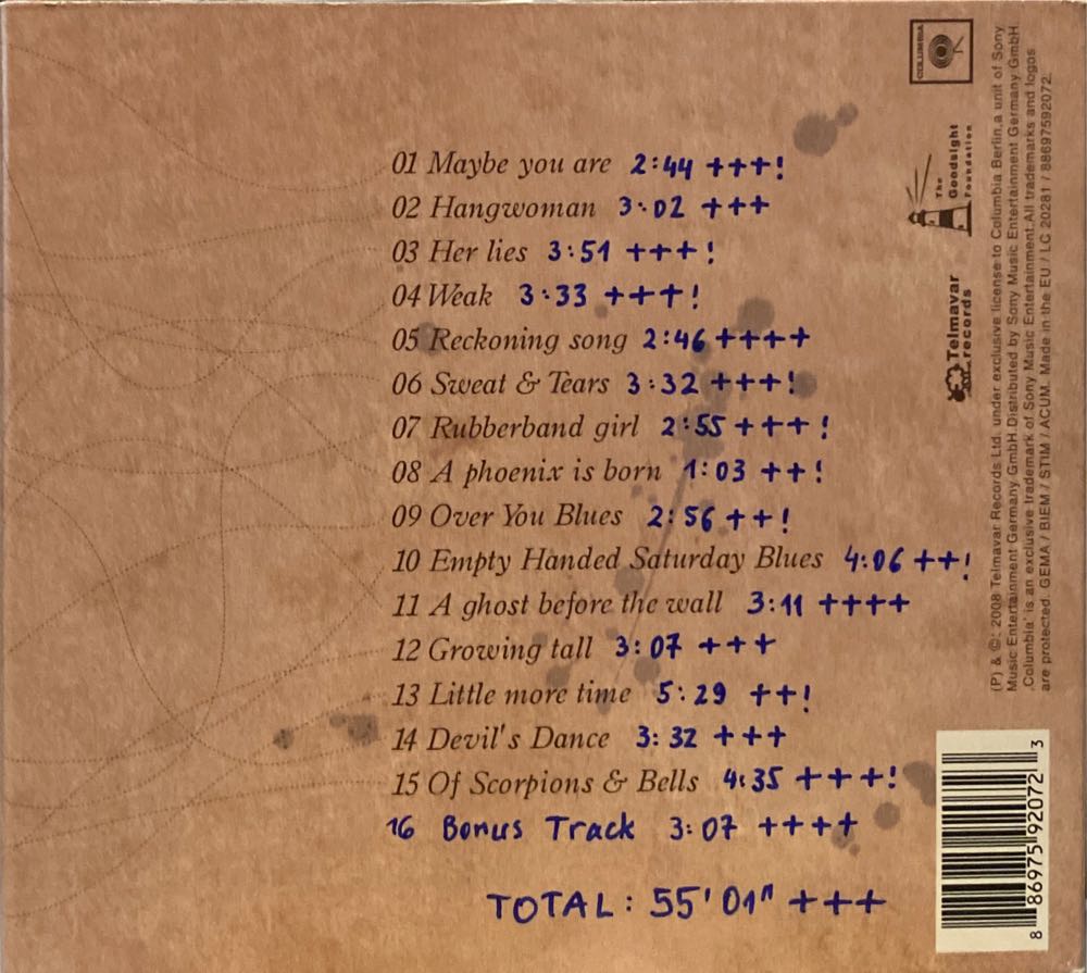 The Reckoning - Asaf Avidan & The Mojos (CD - 55) music collectible [Barcode 718122809523] - Main Image 2