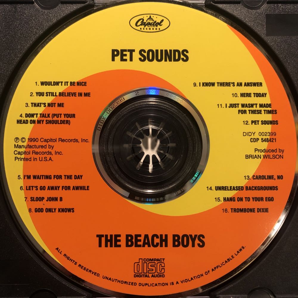 Pet Sounds - Beach Boys, The (CD - 40) music collectible [Barcode 020831367127] - Main Image 4