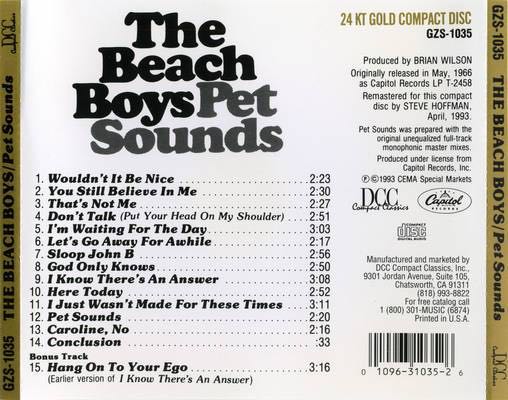 Pet Sounds - Beach Boys, The (12”) music collectible - Main Image 2