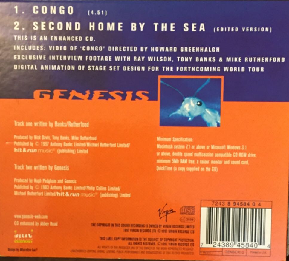 Congo - Genesis Ray Wilson (CD) music collectible [Barcode 724389458404] - Main Image 2