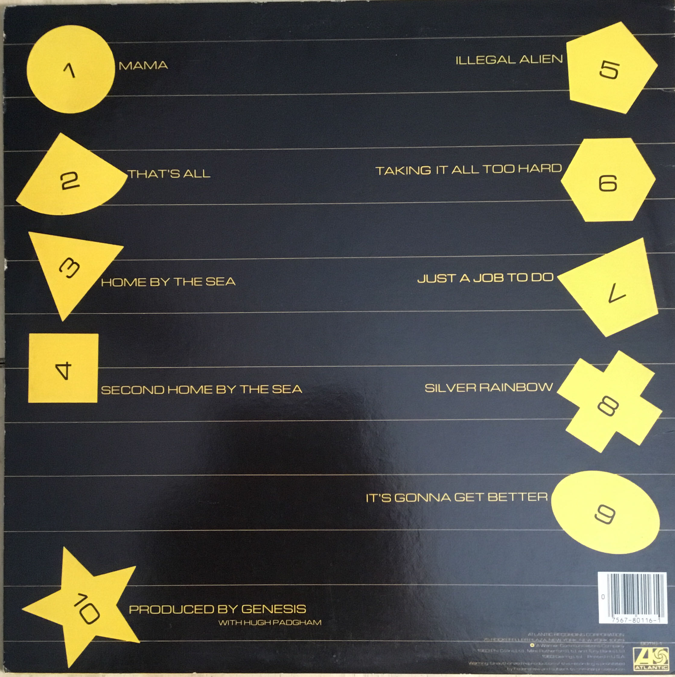 Genesis - Genesis (12” - 46) music collectible [Barcode 075678011610] - Main Image 3