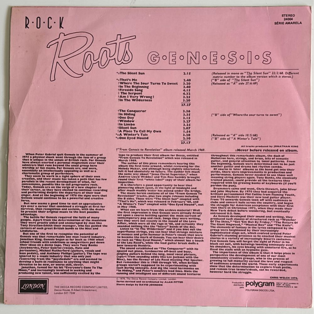 Genesis Rock Roots - Genesis music collectible [Barcode 602537574162] - Main Image 2