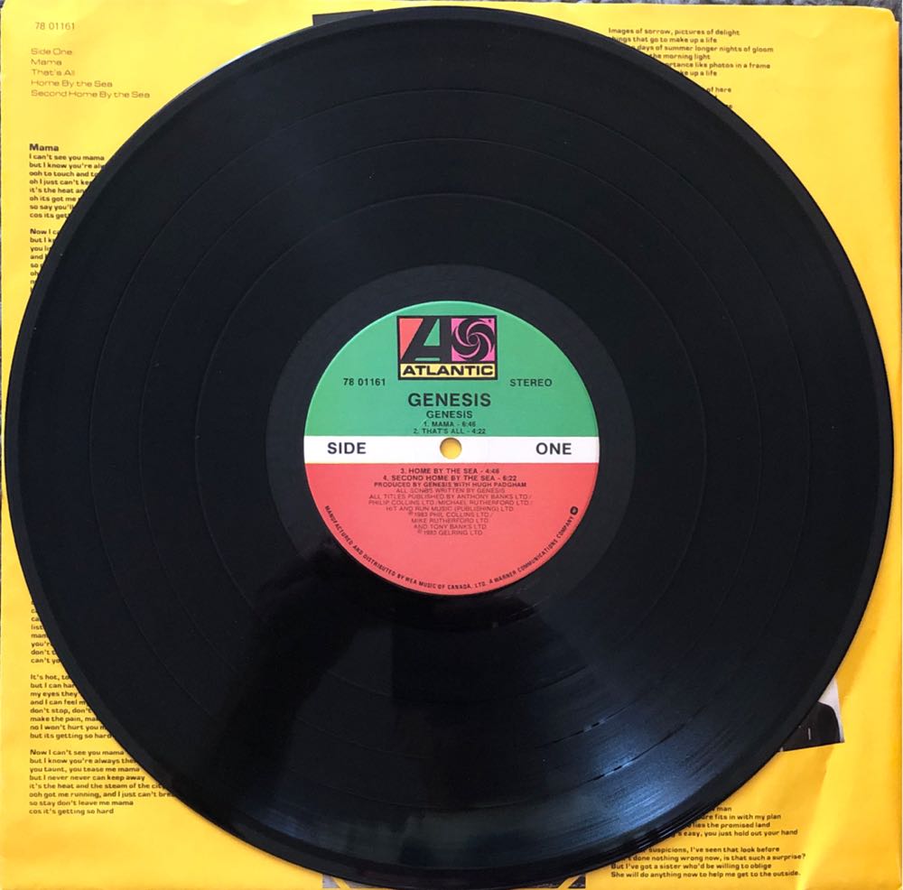 Genesis - Genesis (12” - 45:59) music collectible - Main Image 4