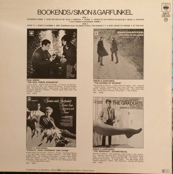 Bookends - Simon & Garfunkel (CD) music collectible [Barcode 9399706310126] - Main Image 2
