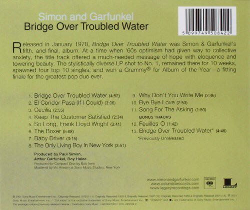 Bridge Over Troubled Water - Simon And Garfunkel (7”) music collectible - Main Image 2