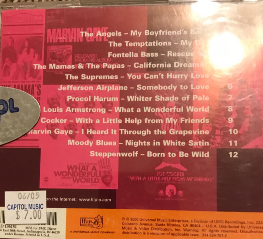 Best Of The Sixties, The - Various Artists 60’s (CD) music collectible [Barcode 5033093008320] - Main Image 2
