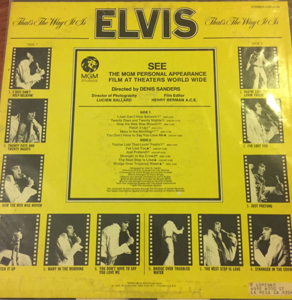 That’s The Way It Is - Elvis Presley (12”) music collectible - Main Image 2