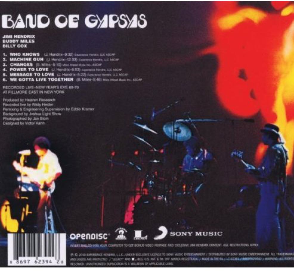 Band Of Gypsys - Jimi Hendrix (12” - 45) music collectible - Main Image 2