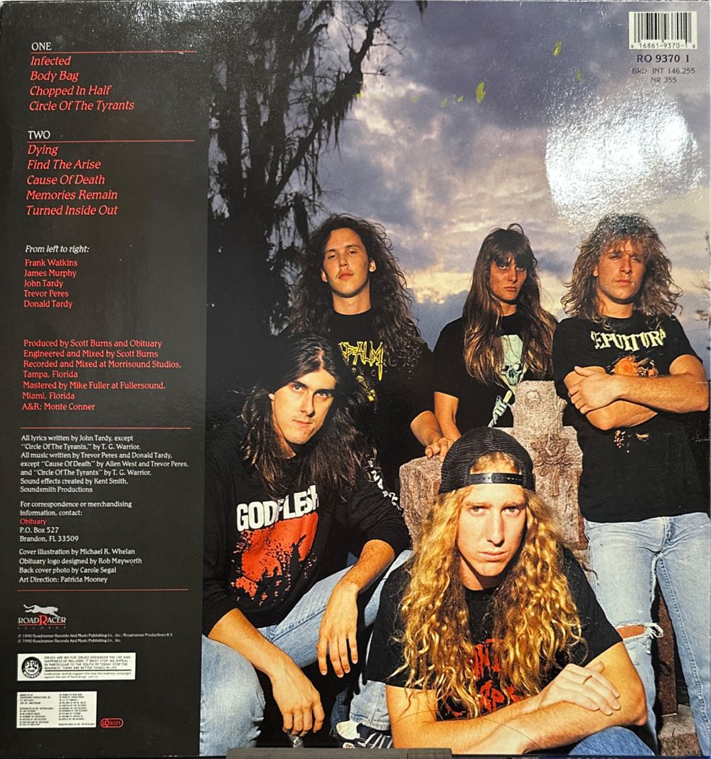 Cause Of Death - Obituary (12”) music collectible [Barcode 016861937010] - Main Image 2