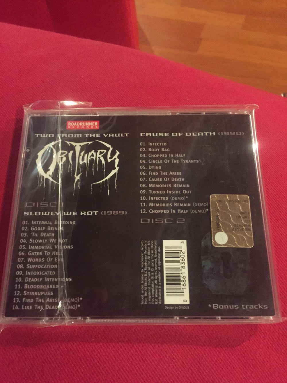 Obituary - Slowly We Rot - Obituary (CD) music collectible [Barcode 016861836023] - Main Image 2