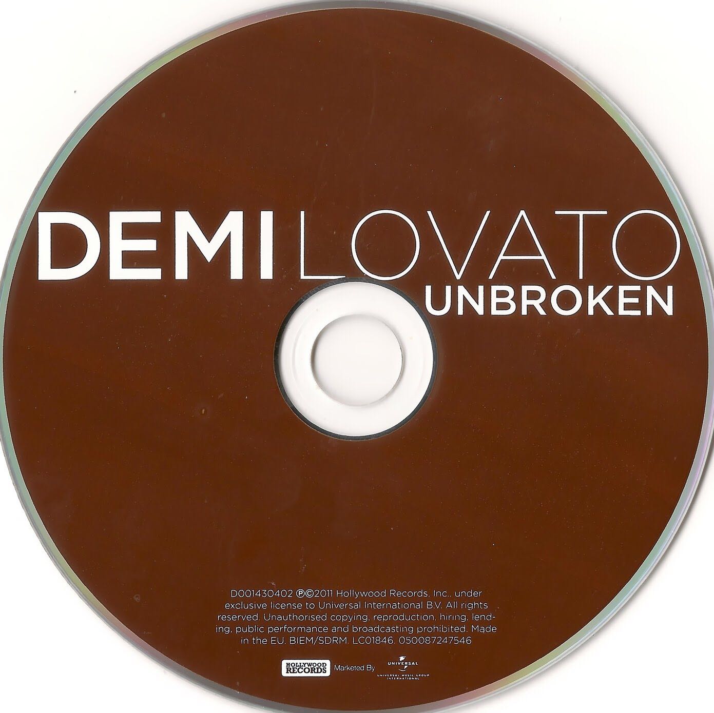 Unbroken - Demi Lovato (MP3 - 3:41) music collectible [Barcode 050087250980] - Main Image 2