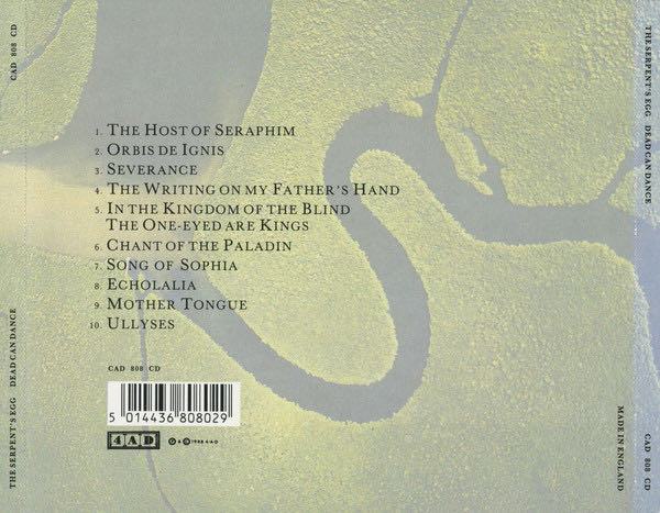 serpent’s egg, The - Dead Can Dance (CD) music collectible [Barcode 5014436808029] - Main Image 2