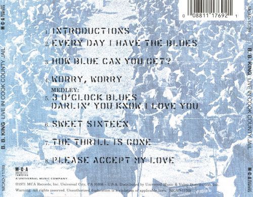 Live In Cook County Jail - B.B. King (12” - 39) music collectible - Main Image 2