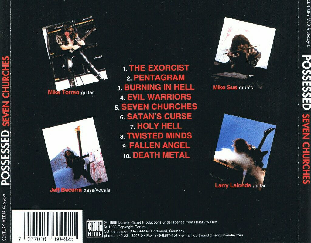 Seven Churches - Possessed (CD - 39) music collectible [Barcode 7277016604925] - Main Image 2