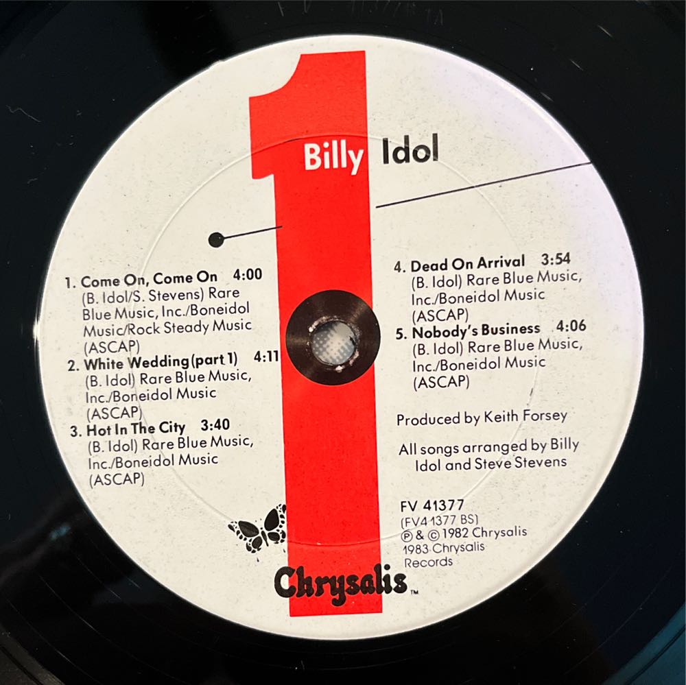 Billy Idol - Idol, Billy (12” - 3951) music collectible [Barcode 044114137719] - Main Image 3