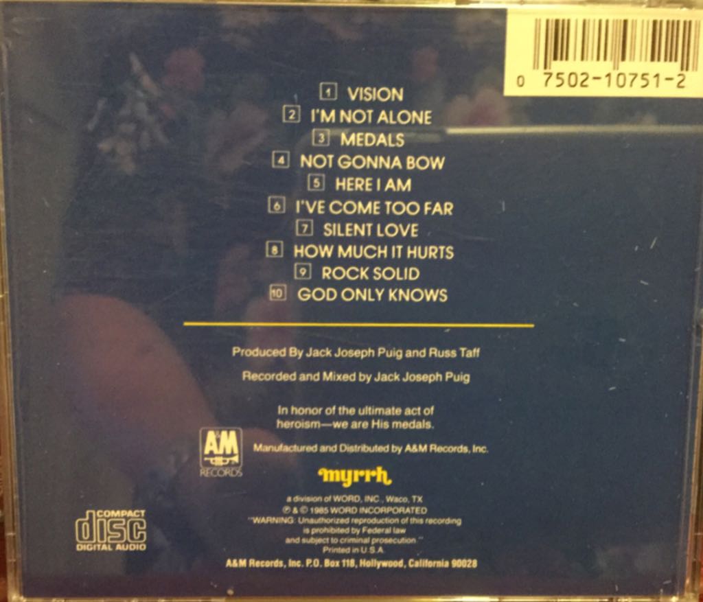 Medals - Taff, Russ (CD) music collectible [Barcode 075021075122] - Main Image 2