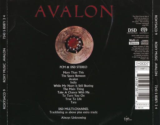 Avalon - Roxy Music (Cassette) music collectible [Barcode 3259180003227] - Main Image 2