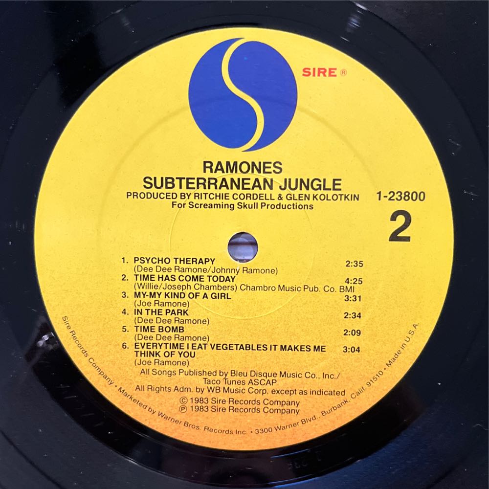 Subterranean Jungle - Ramones (12” - 33) music collectible [Barcode 075992380010] - Main Image 4
