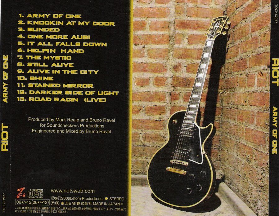 Army Of One - Riot (CD - 79) music collectible [Barcode 4046661044423] - Main Image 2