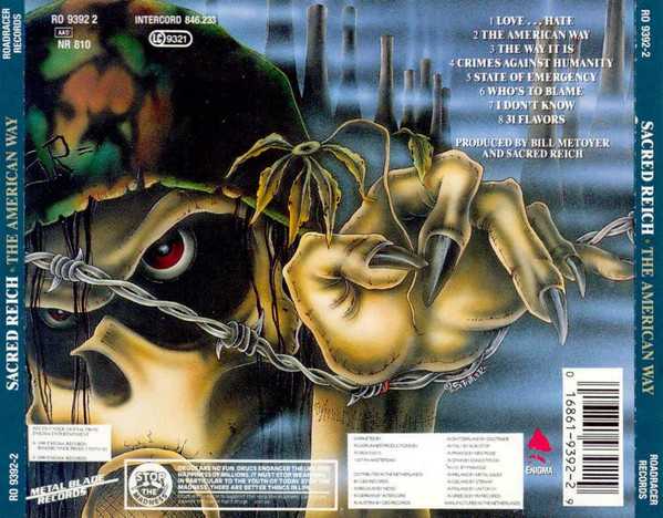The American Way - Sacred Reich (CD - 35) music collectible [Barcode 016861939229] - Main Image 4
