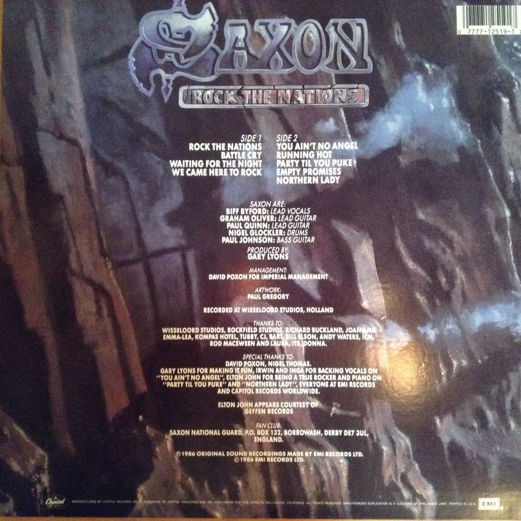 Rock The Nations - Saxon (12”) music collectible - Main Image 2