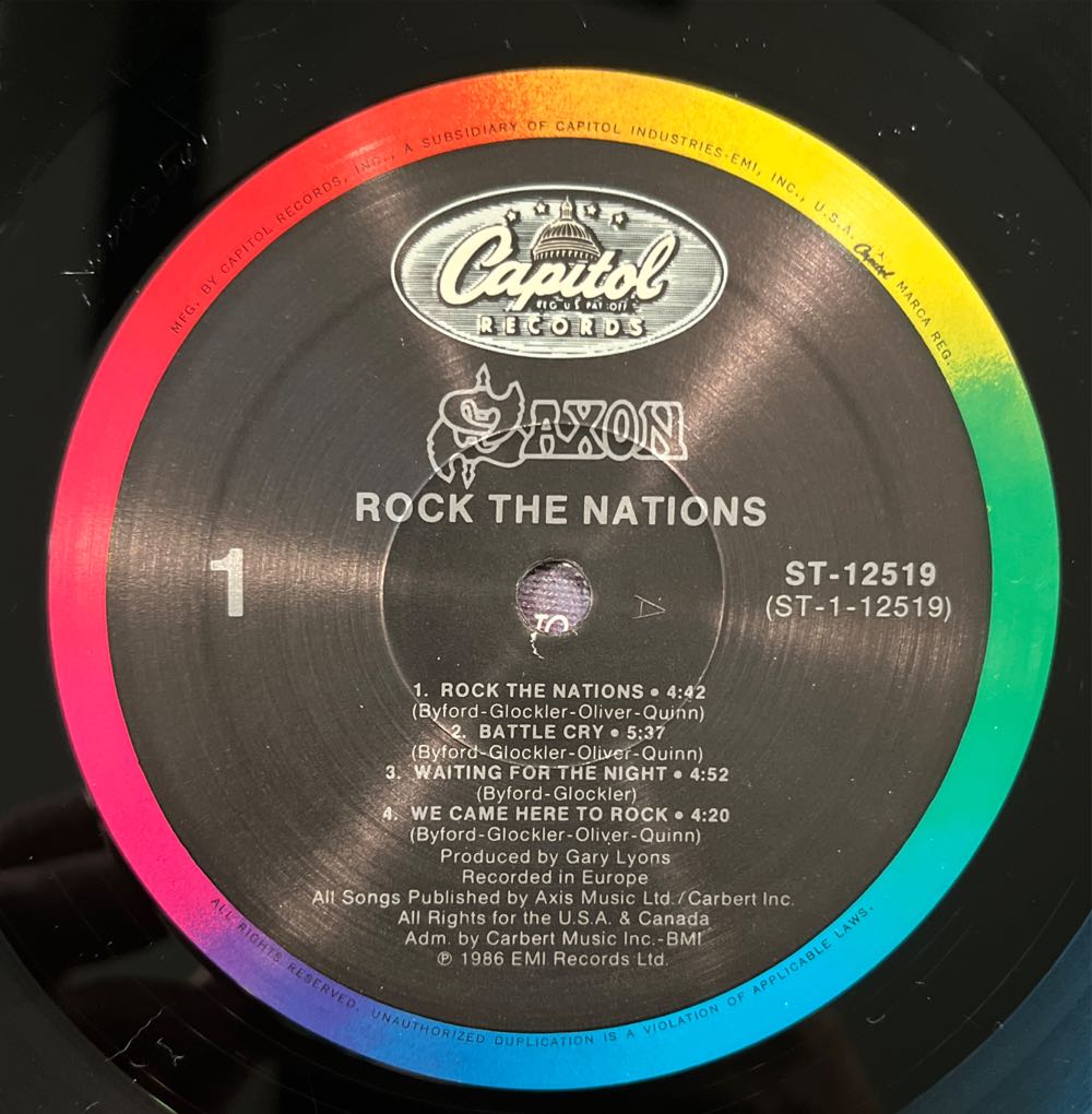 Rock The Nations - Saxon (12”) music collectible - Main Image 3