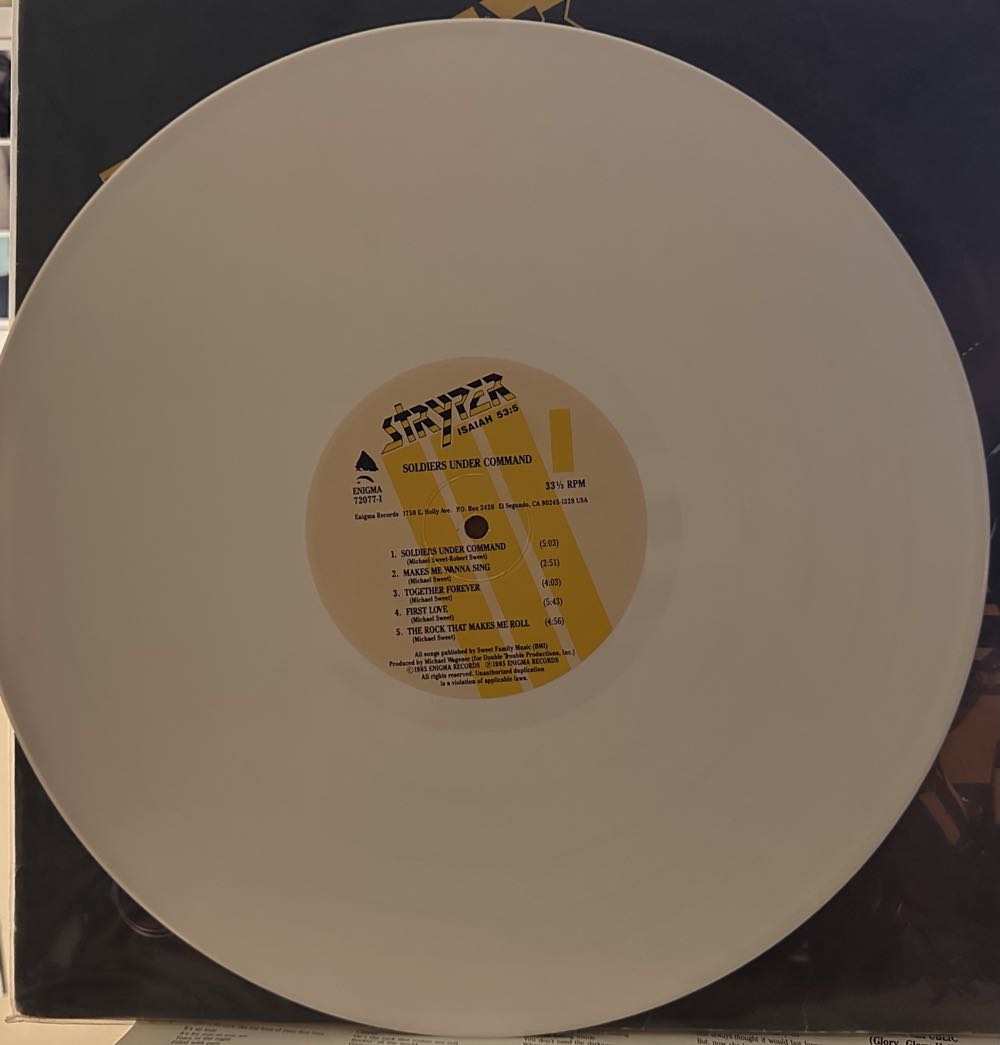 Soldiers Under Command - Stryper (12” - 45) music collectible [Barcode 018777207713] - Main Image 3