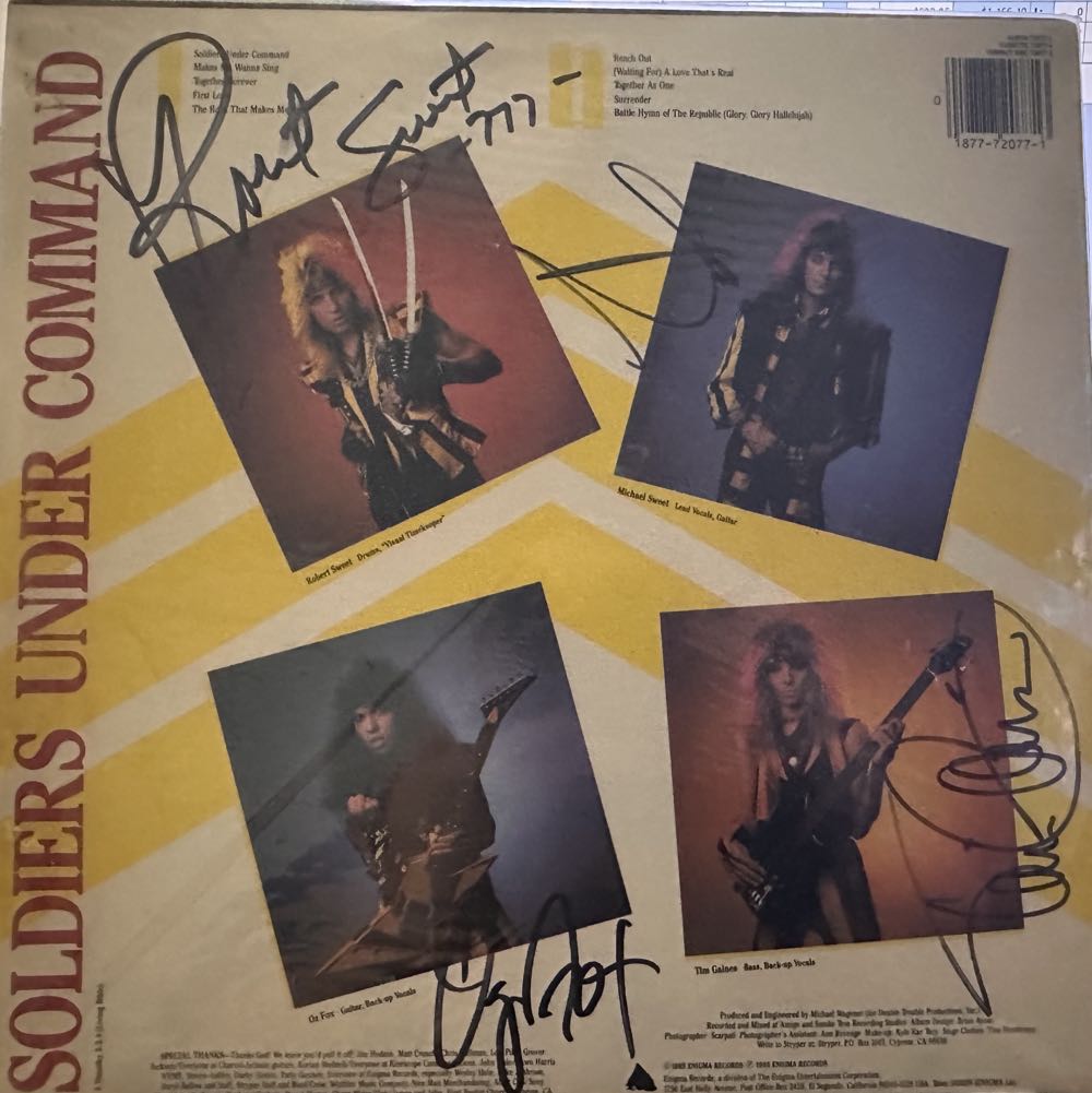 Soldiers Under Command - Stryper (12” - 45) music collectible [Barcode 018777207713] - Main Image 4