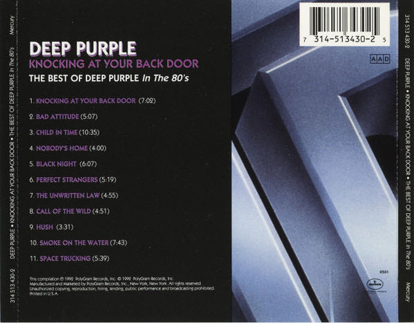 Knocking At Your Back Door: The Best Of Deep Purple In The 80’s - Deep Purple (CD - 65) music collectible [Barcode 731451343025] - Main Image 4