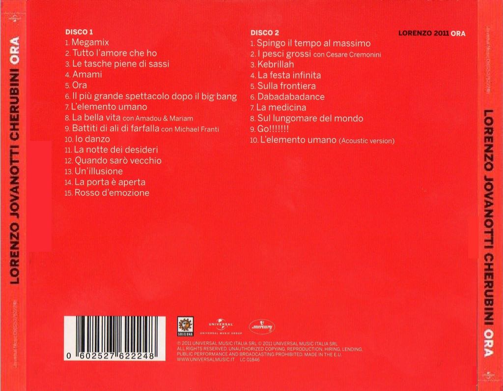 Ora - Jovanotti (CD) music collectible [Barcode 602527622248] - Main Image 2
