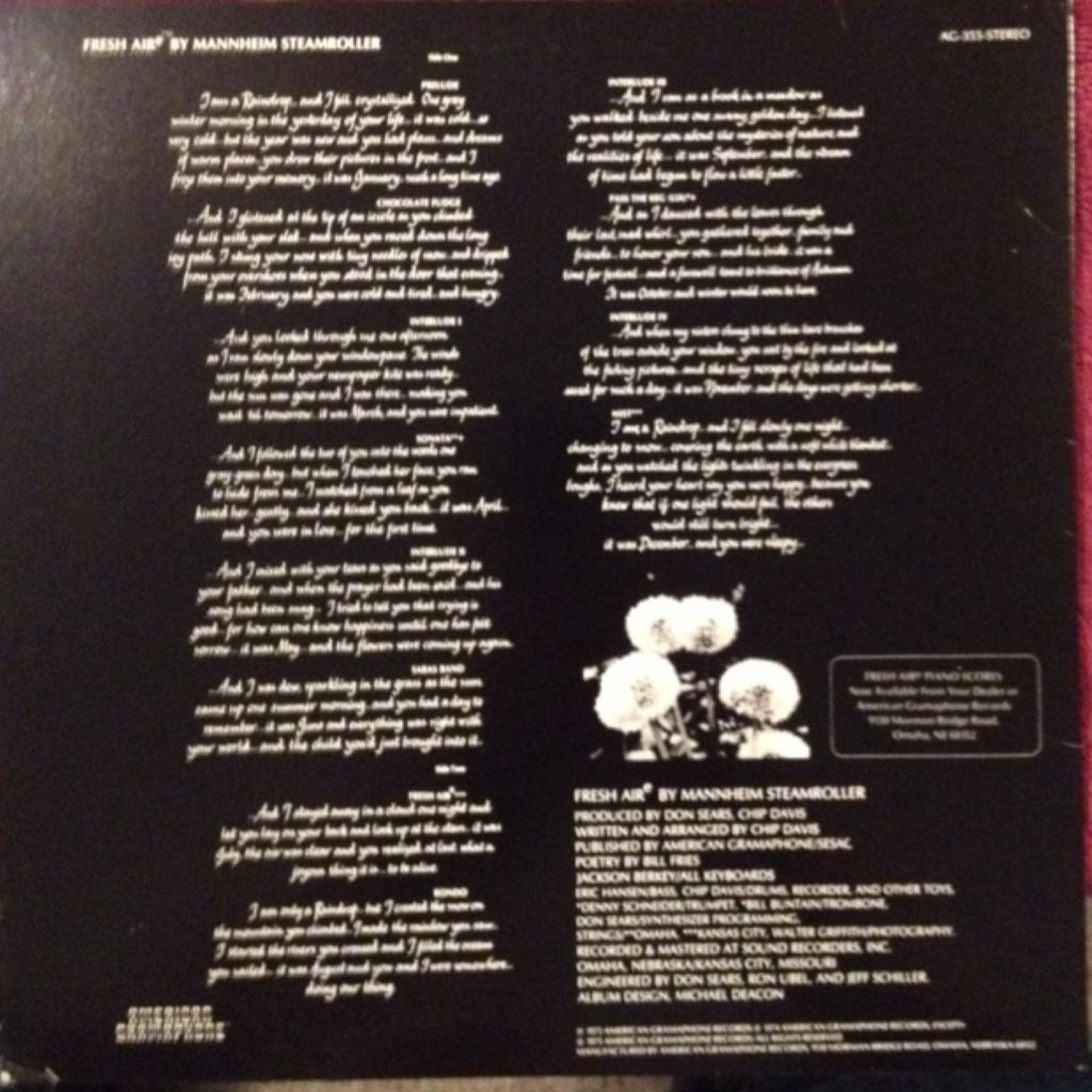 Fresh Aire I - Spring - Mannheim Steamroller (HDCD - 34) music collectible [Barcode 012805500128] - Main Image 2