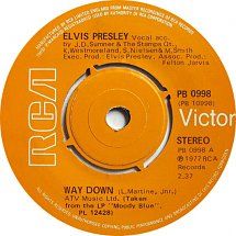 Way Down - Elvis Presley (7”) music collectible - Main Image 1