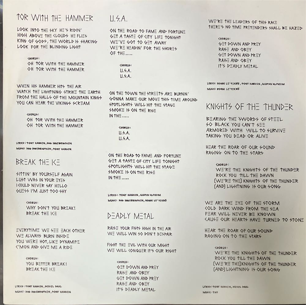 Knights Of The New Thunder - TNT (12”) music collectible - Main Image 4