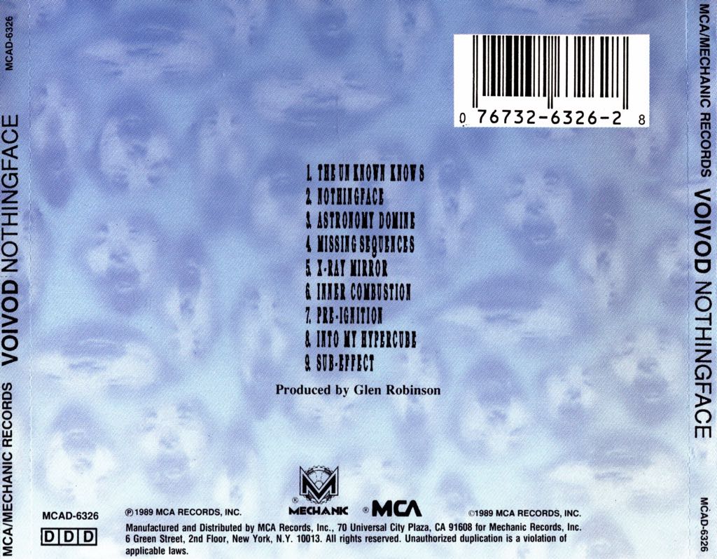 Nothingface - Voivod (CD-R - 44) music collectible [Barcode 076732632628] - Main Image 2