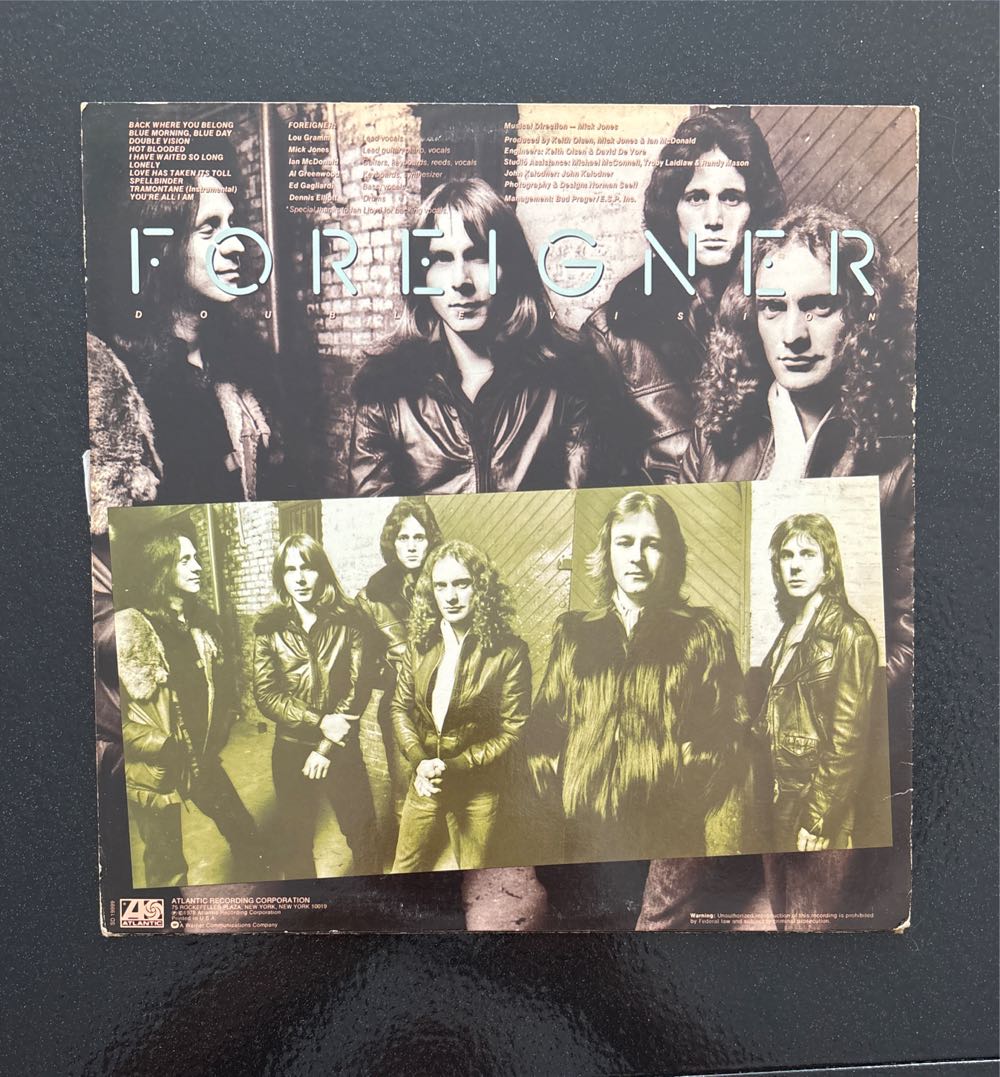 Double Vision - Foreigner (CD - 38) music collectible [Barcode 075678279720] - Main Image 2