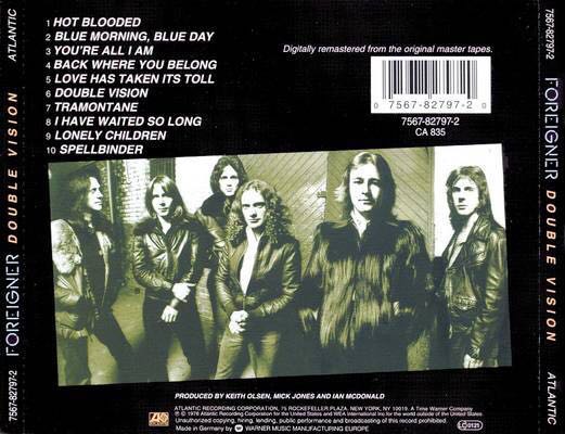 Double Vision - Foreigner (Cassette) music collectible - Main Image 2