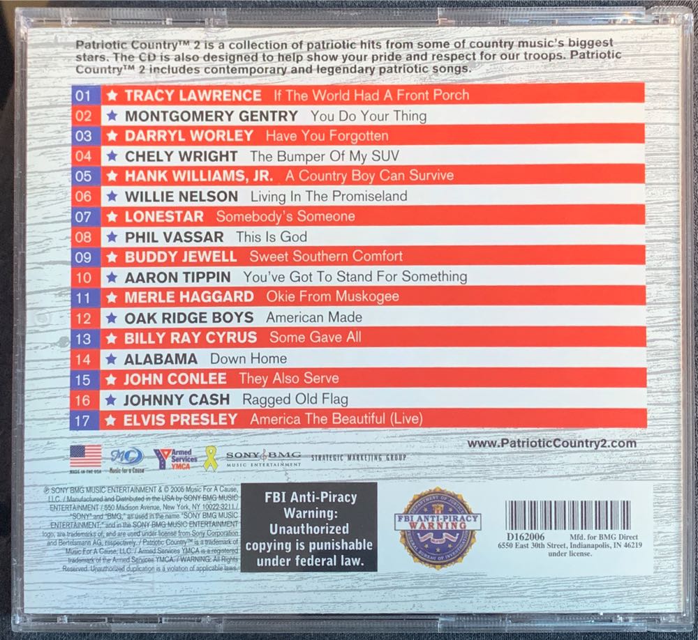 Patriotic Country Vol. 2 - Variety Of Artists/ Original Hits (CD) music collectible [Barcode 828766907827] - Main Image 2