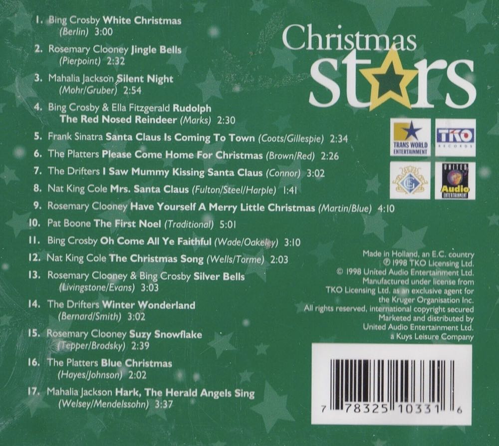 Toys for Tots: Christmas Stars - Various (CD - 50) music collectible [Barcode 778325103316] - Main Image 3
