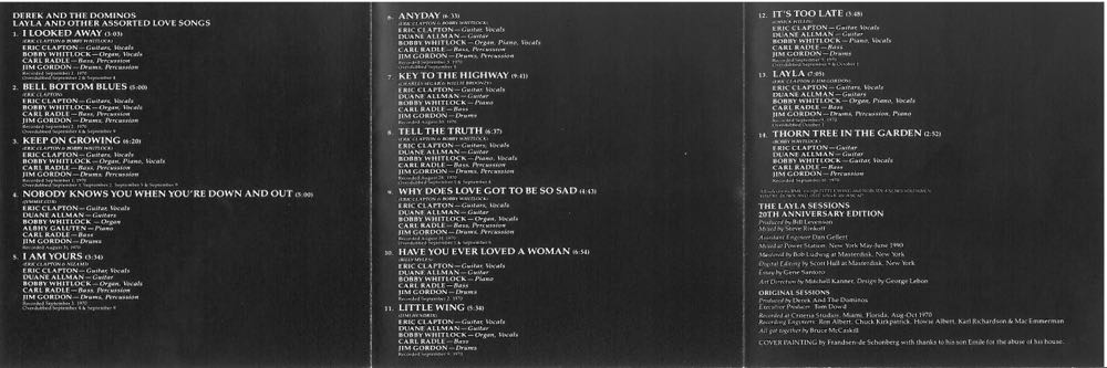Layla Sessions: 20th Anniversary Edition, The - Derek and the Dominos (CD - 215) music collectible [Barcode 042284709026] - Main Image 3