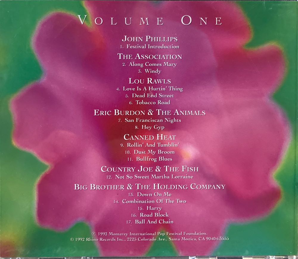 Monterey International Pop Festival Box Set-Vol 2 - Various Artists (CD) music collectible [Barcode 081227059644] - Main Image 2