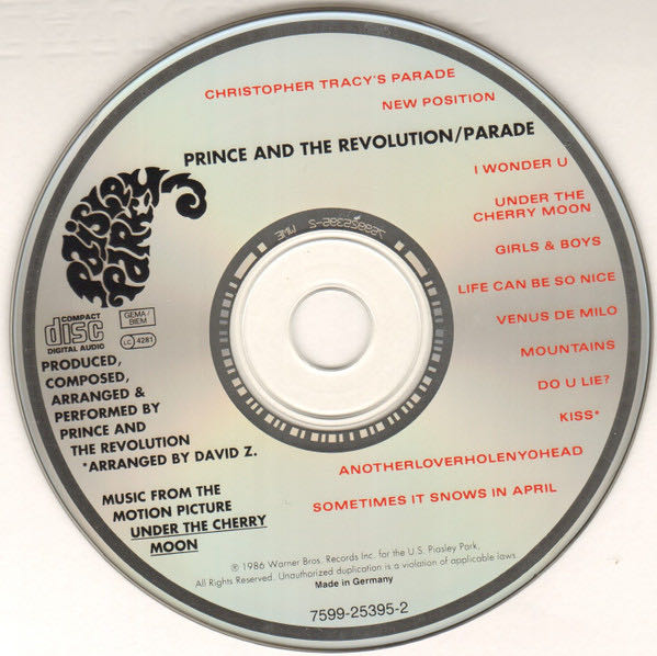 Parade - Prince & The Revolution (CD - 41) music collectible - Main Image 3