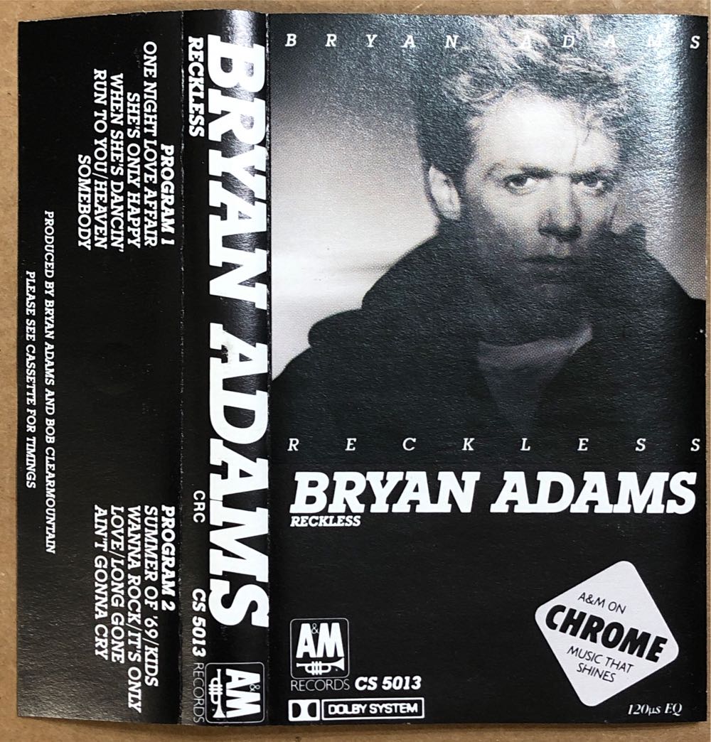 Reckless - Adams, Bryan (Cassette) music collectible [Barcode 075021501348] - Main Image 2