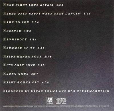 Reckless - Adams, Bryan (CD - 37:58) music collectible - Main Image 2