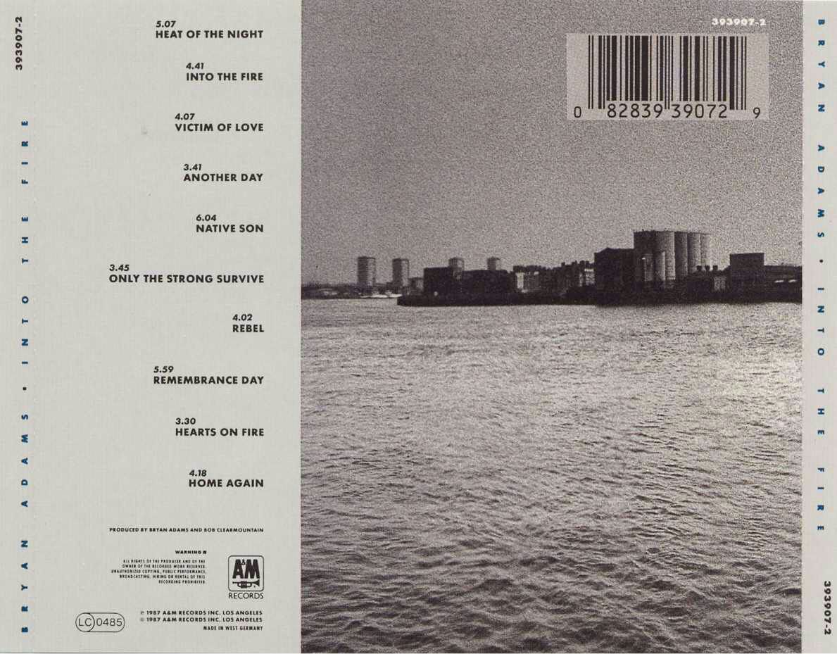 Into The Fire - Bryan Adams (CD - 45) music collectible [Barcode 082839390729] - Main Image 2
